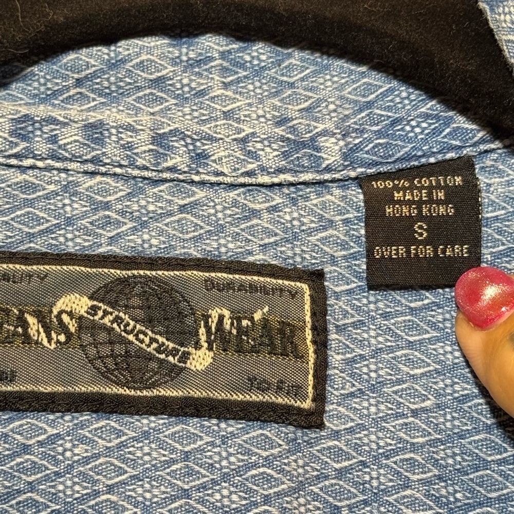 Structure Light Blue Casual Button Down Shirt - image 3